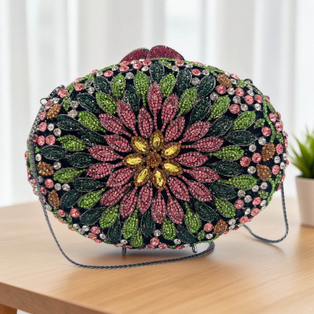 Luxury Bags Girls - Borsa in Cristallo con Diamanti, Colore