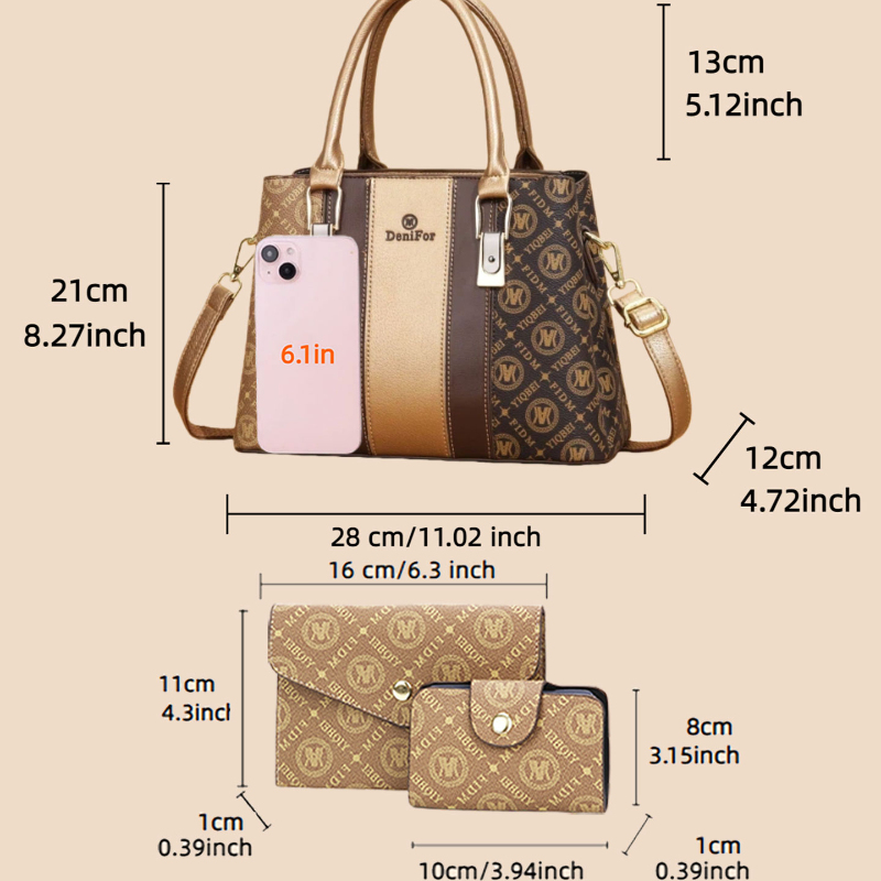 Set di 3 borse da donna con de - Luxury Bags For You recensione e prezzo