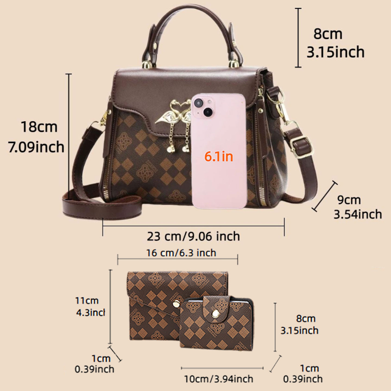 Set di 3 borse da donna, borsa - Luxury Bags For You recensione e prezzo